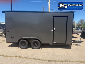 7x16 Look ST DLX Enclosed Cargo Trailer - 7'0" Interior - 7K GVWR - .080 PolyCor, Black Out Package, Ramp Door, Rear Spoiler w/ Load Lights