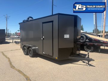 7x16 Look ST DLX Enclosed Cargo Trailer - 7'0" Interior - 7K GVWR - .080 PolyCor, Black Out Package, Ramp Door, Rear Spoiler w/ Load Lights