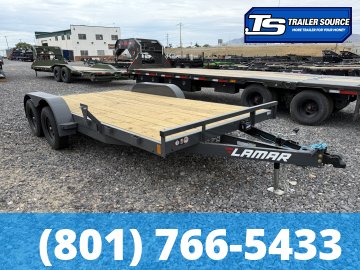 7x16 Lamar CE Flatbed Car Hauler Trailer - 7K GVWR -