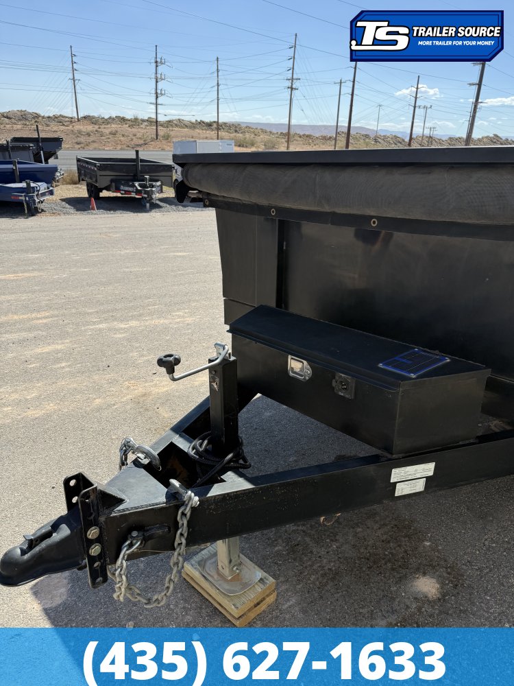7x14 Iron Panther Dump Dump Trailer - 14K GVWR - Solar Panel, Spare Tire