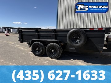 7x14 Iron Panther Dump Dump Trailer - 14K GVWR - Solar Panel, Spare Tire