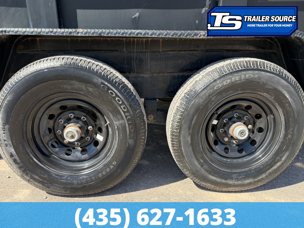 7x14 Iron Panther Dump Dump Trailer - 14K GVWR - Solar Panel, Spare Tire