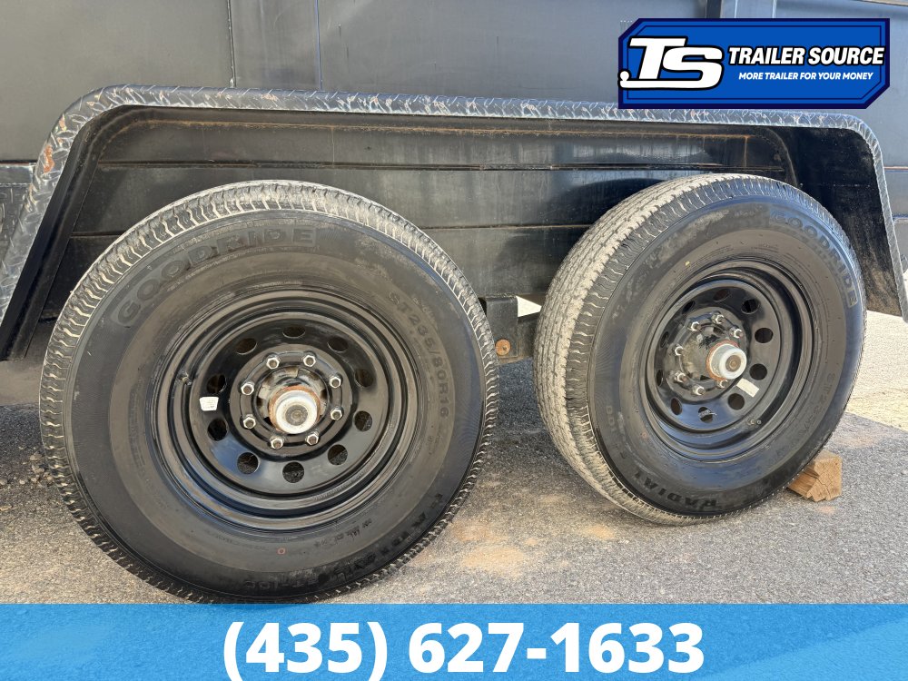 7x14 Iron Panther Dump Dump Trailer - 14K GVWR - Solar Panel, Spare Tire