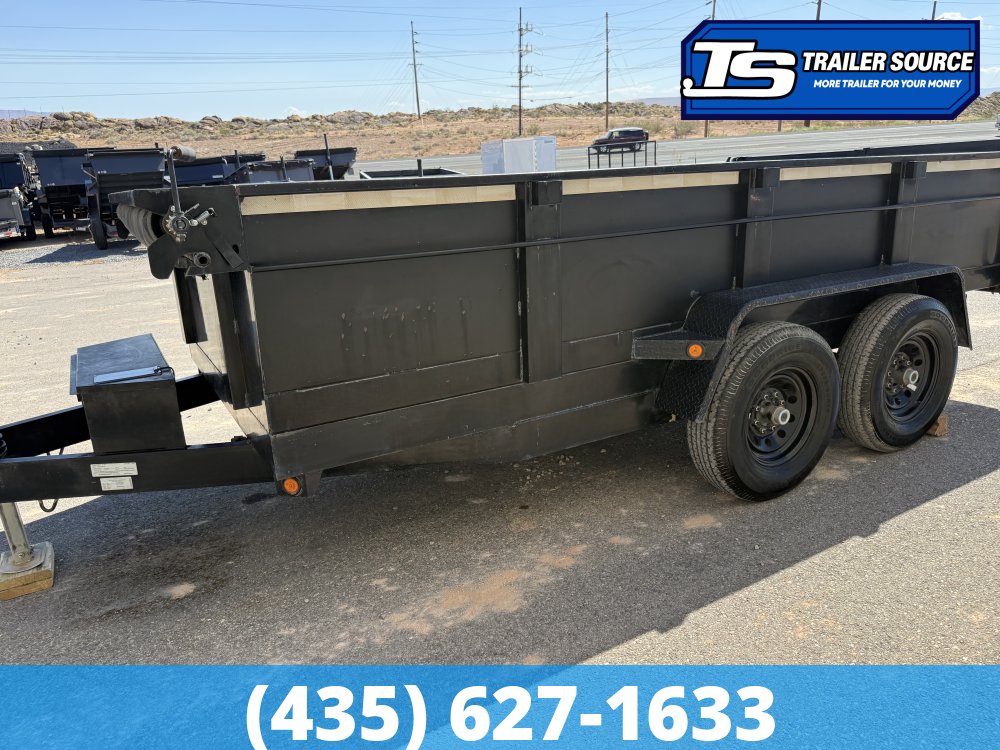 7x14 Iron Panther Dump Dump Trailer - 14K GVWR - Solar Panel, Spare Tire