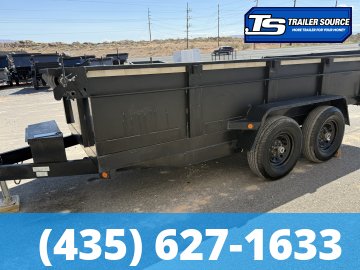 7x14 Iron Panther Dump Dump Trailer - 14K GVWR - Solar Panel, Spare Tire
