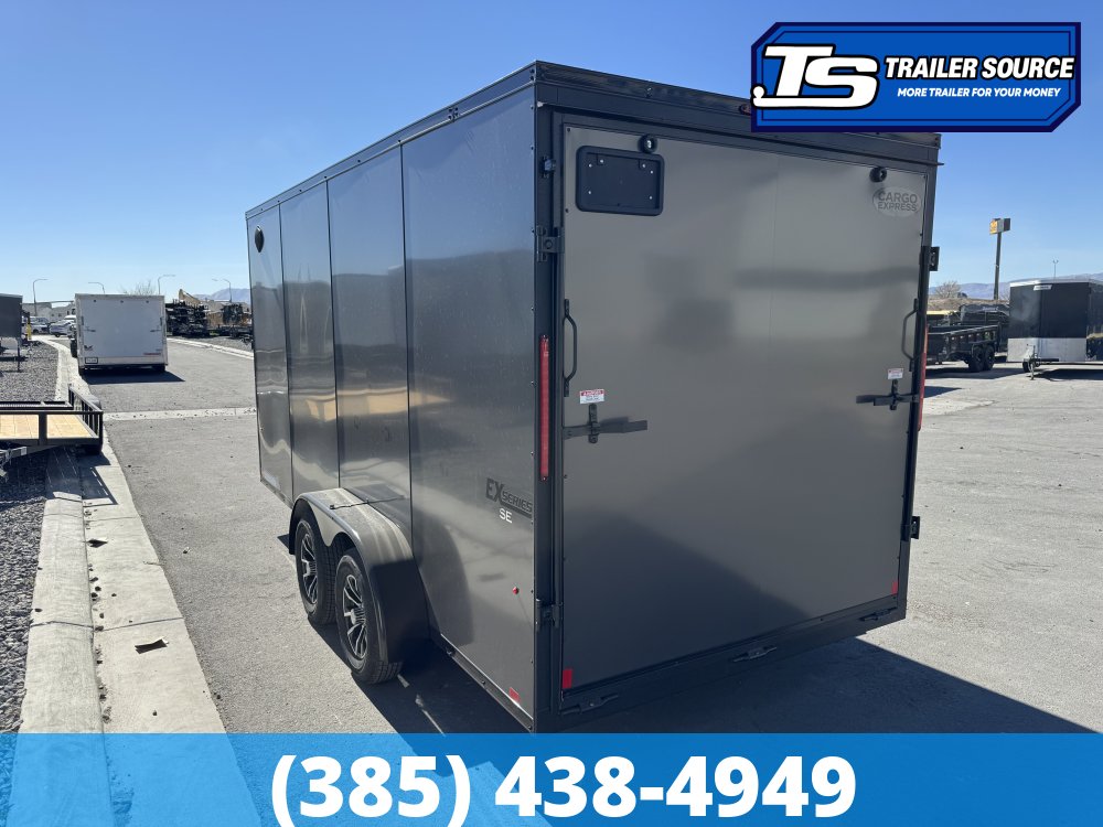 7x16 Cargo Express EX Series DLX Enclosed Cargo Trailer - 7'0" Interior - 7K GVWR - .080 PolyCor, Alloy Wheels, Black Out Package