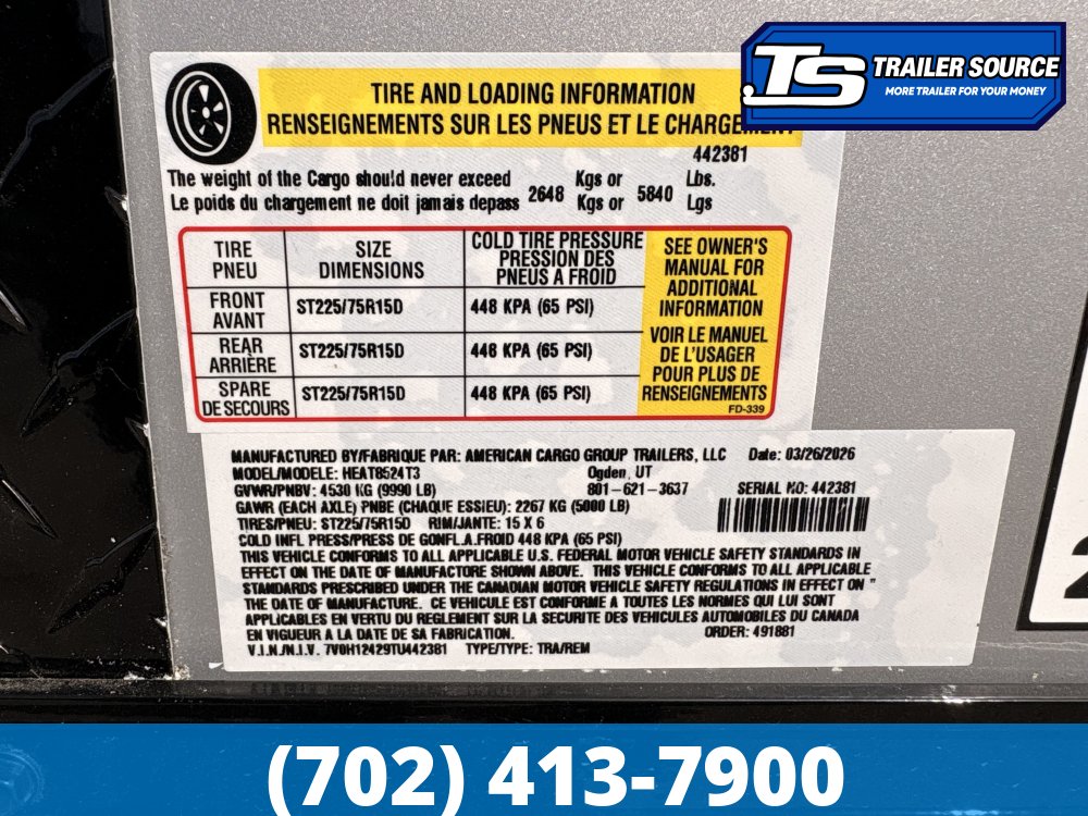 8.5x24 Haulmark Heat Enclosed Car Hauler Trailer - 7'6" Interior - 10K GVWR -