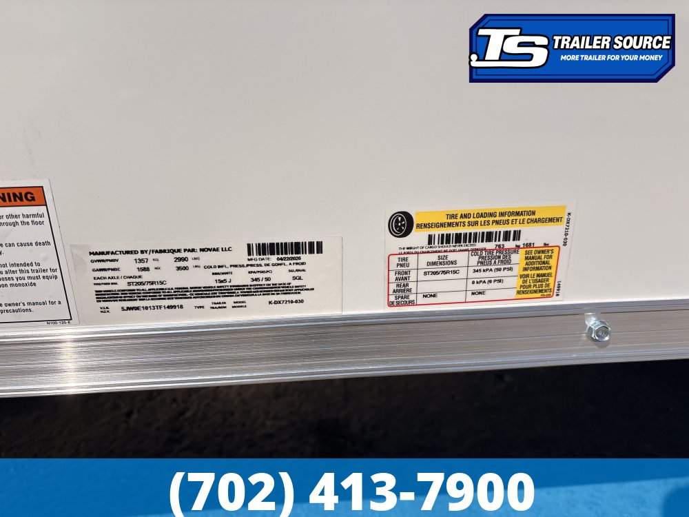 6x10 Look ST DLX Enclosed Cargo Trailer - 6'6" Interior - 3.5K GVWR - 16" Cross Member Upgrade, Torsion Axles