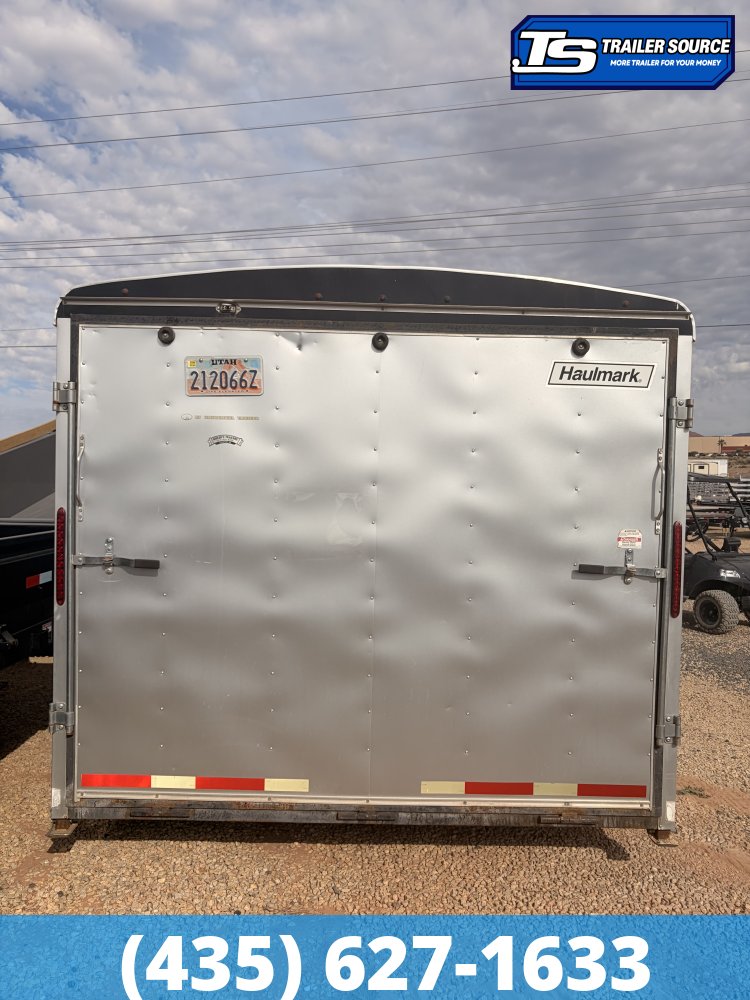 8.5x24 Haulmark Transport Enclosed Cargo Trailer - 10K GVWR - Lower Cabinet, Roof Vent, Stabilizer Jacks, Upper Cabinet