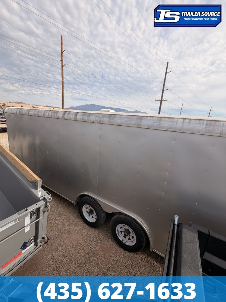 8.5x24 Haulmark Transport Enclosed Cargo Trailer - 10K GVWR - Lower Cabinet, Roof Vent, Stabilizer Jacks, Upper Cabinet