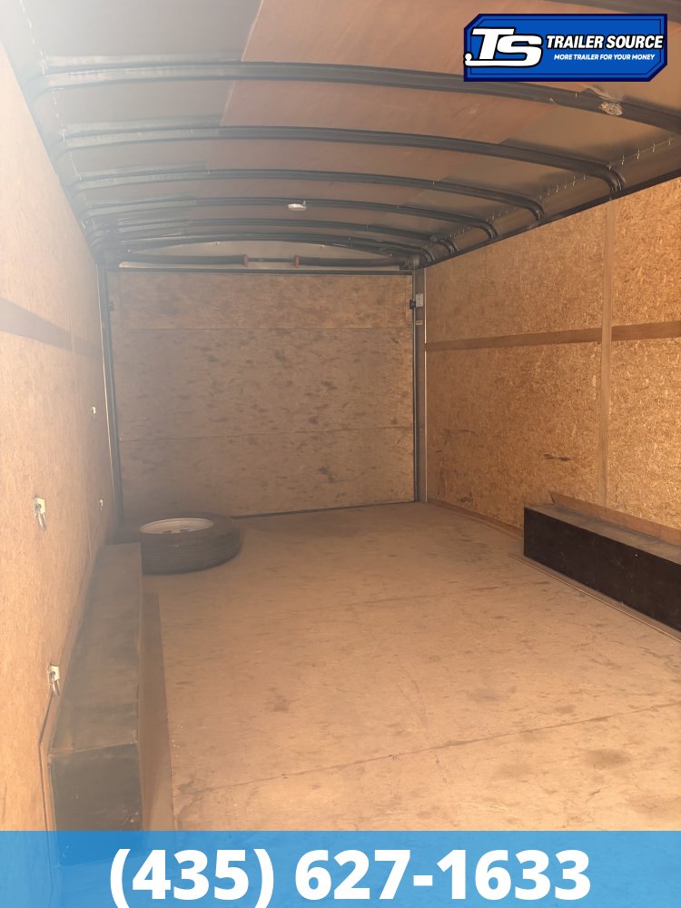 8.5x24 Haulmark Transport Enclosed Cargo Trailer - 10K GVWR - Lower Cabinet, Roof Vent, Stabilizer Jacks, Upper Cabinet