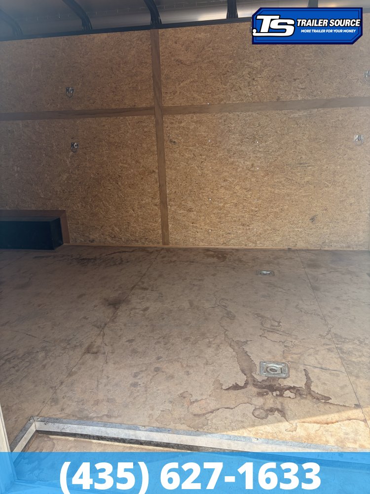 8.5x24 Haulmark Transport Enclosed Cargo Trailer - 10K GVWR - Lower Cabinet, Roof Vent, Stabilizer Jacks, Upper Cabinet
