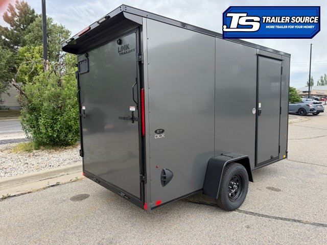 6x12 Look ST DLX Enclosed Cargo Trailer - 6'6" Interior - 3.5K GVWR - .080 PolyCor, Black Out Package, Rear Spoiler w/ Load Lights