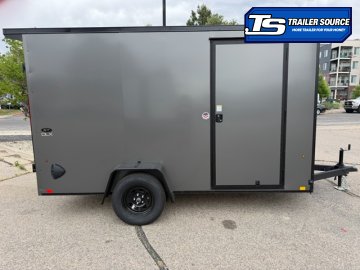 6x12 Look ST DLX Enclosed Cargo Trailer - 6'6" Interior - 3.5K GVWR - .080 PolyCor, Black Out Package, Rear Spoiler w/ Load Lights