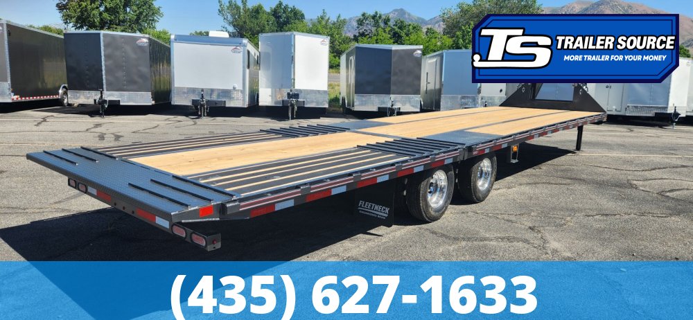 8.5x35 Diamond C FMAX-HDT 212 Gooseneck Hydraulic Dovetail Equipment Trailer - 25.9K GVWR - ABS Brakes, Aluminum Outer Wheels, Hydraulic Jack(s)