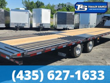 8.5x35 Diamond C FMAX-HDT 212 Gooseneck Hydraulic Dovetail Equipment Trailer - 25.9K GVWR - ABS Brakes, Aluminum Outer Wheels, Hydraulic Jack(s)