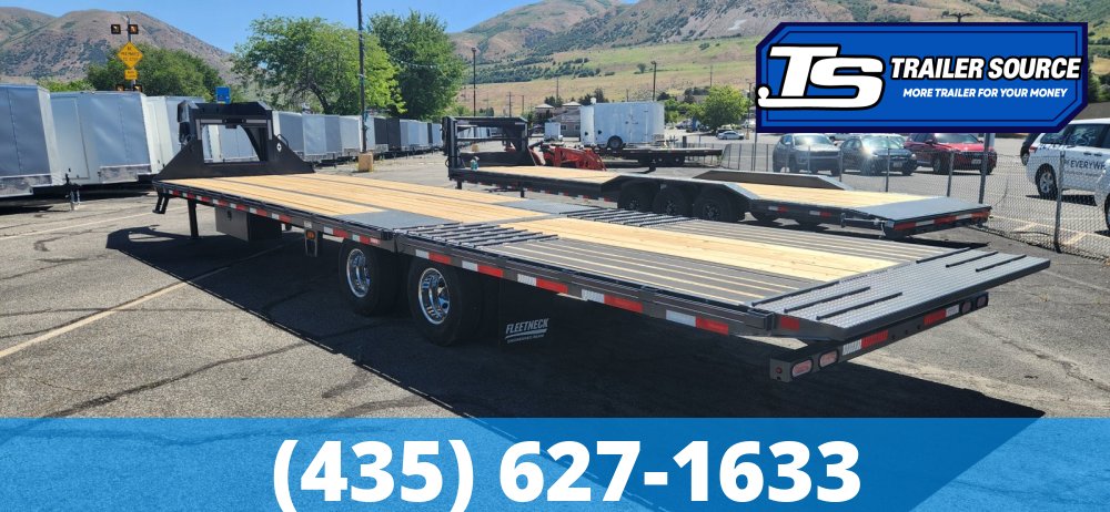 8.5x35 Diamond C FMAX-HDT 212 Gooseneck Hydraulic Dovetail Equipment Trailer - 25.9K GVWR - ABS Brakes, Aluminum Outer Wheels, Hydraulic Jack(s)