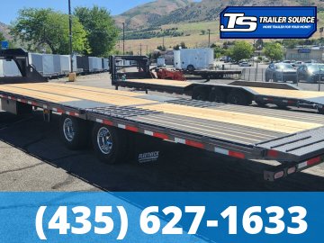 8.5x35 Diamond C FMAX-HDT 212 Gooseneck Hydraulic Dovetail Equipment Trailer - 25.9K GVWR - ABS Brakes, Aluminum Outer Wheels, Hydraulic Jack(s)