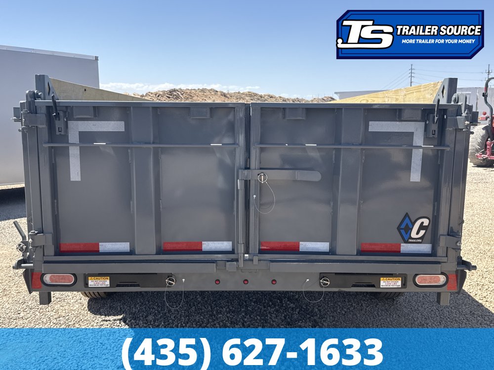 7x16 Diamond C LPT 210 Deckover Dump Trailer - 23K GVWR - Board Brackets, Hydraulic Jack(s)