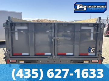 7x16 Diamond C LPT 210 Deckover Dump Trailer - 23K GVWR - Board Brackets, Hydraulic Jack(s)