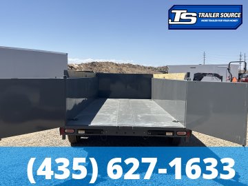7x16 Diamond C LPT 210 Deckover Dump Trailer - 23K GVWR - Board Brackets, Hydraulic Jack(s)