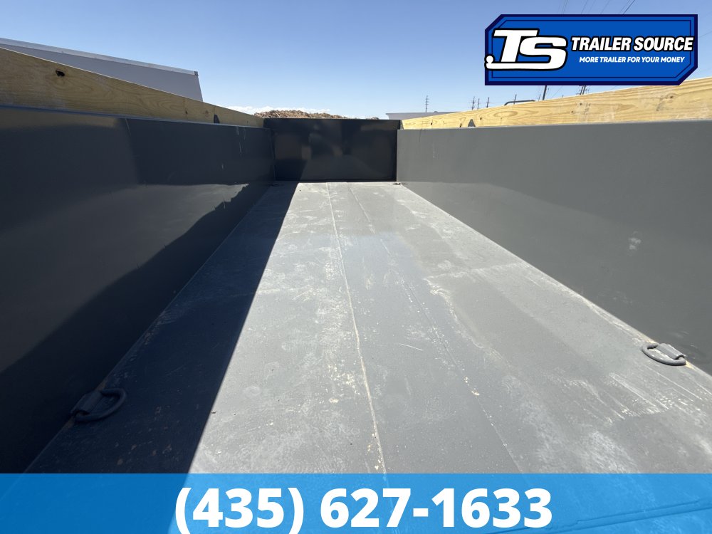 7x16 Diamond C LPT 210 Deckover Dump Trailer - 23K GVWR - Board Brackets, Hydraulic Jack(s)