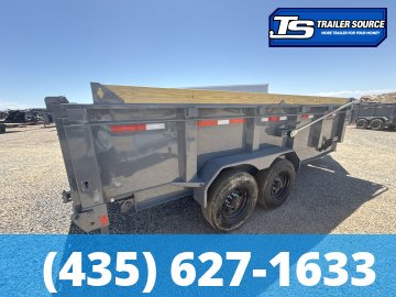 7x16 Diamond C LPT 210 Deckover Dump Trailer - 23K GVWR - Board Brackets, Hydraulic Jack(s)