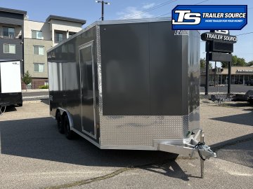 8.5x16 Alcom EZ Hauler XLT Auto Aluminum Enclosed Cargo Trailer - 7'0" Interior - 7K GVWR - Dovetail, Ramp Door, Ramp Extension