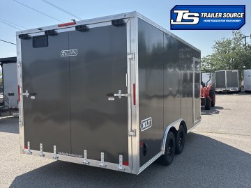 8.5x16 Alcom EZ Hauler XLT Auto Aluminum Enclosed Cargo Trailer - 7'0" Interior - 7K GVWR - Dovetail, Ramp Door, Ramp Extension