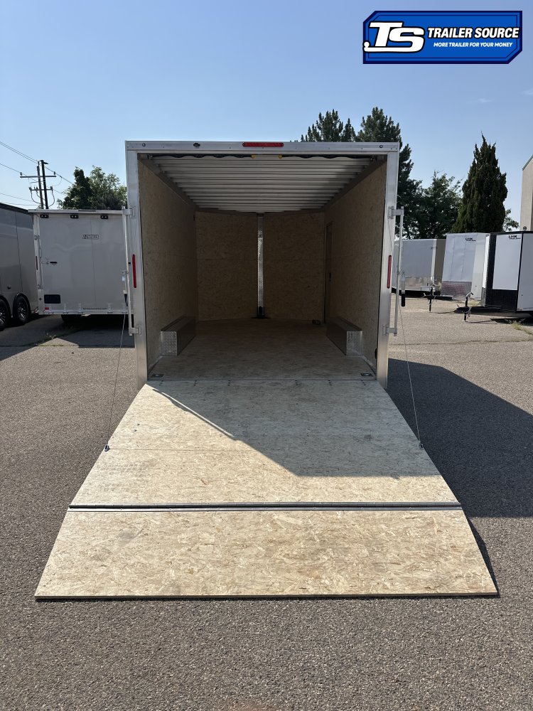 8.5x16 Alcom EZ Hauler XLT Auto Aluminum Enclosed Cargo Trailer - 7'0" Interior - 7K GVWR - Dovetail, Ramp Door, Ramp Extension