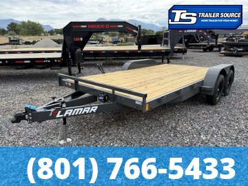 7x16 Lamar CE Flatbed Car Hauler Trailer - 7K GVWR -