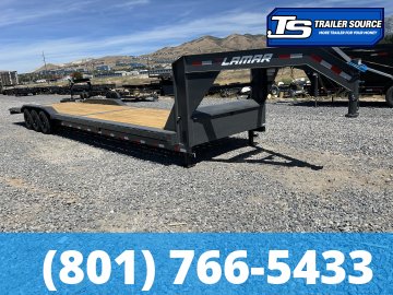 8.5'x40' Lamar H8 Gooseneck Wide Body w/ Drive Over Fenders Equipment