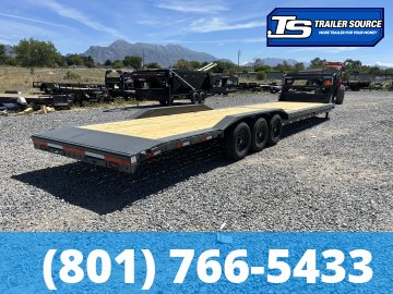 8.5'x40' Lamar H8 Gooseneck Wide Body w/ Drive Over Fenders Equipment Trailer - 21K GVWR -