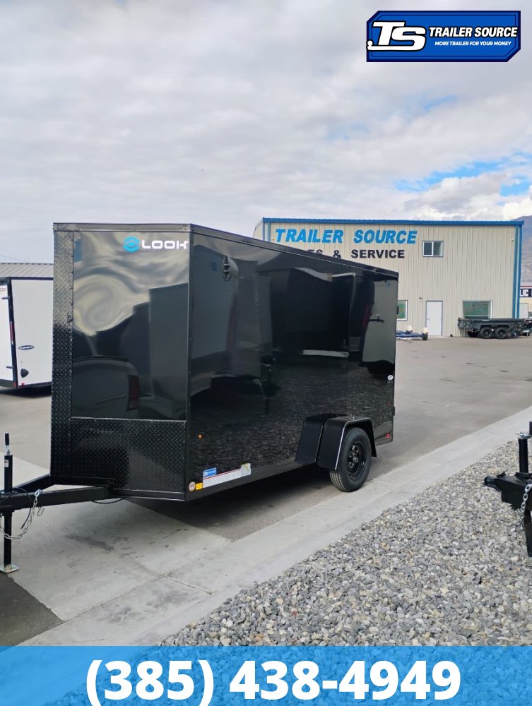 6x12 Look ST DLX Enclosed Cargo Trailer - 6'6" Interior - 3.5K GVWR - .080 PolyCor, Black Out Package