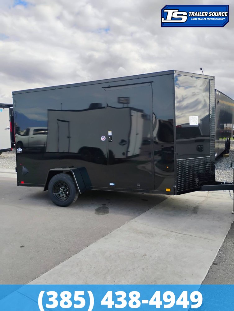 6x12 Look ST DLX Enclosed Cargo Trailer - 6'6" Interior - 3.5K GVWR - .080 PolyCor, Black Out Package
