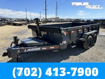 7x14 Lamar DT Telescopic 24" Sides 14K Dump Trailer