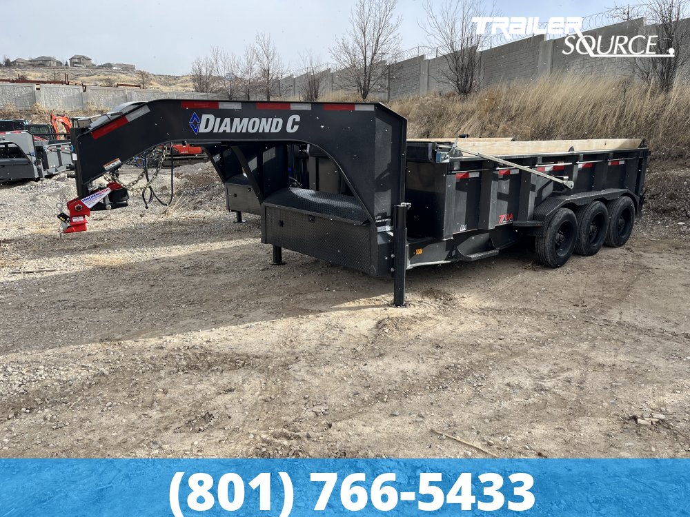 7x16 Diamond C Gooseneck LPT 24K 32" Sides Dump