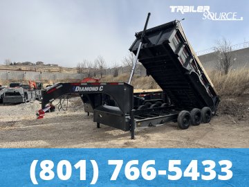 7x16 Diamond C Gooseneck LPT 24K 32" Sides Dump