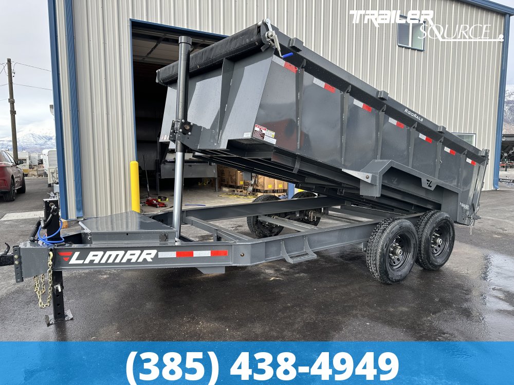 7x14 Lamar DT Telescopic 36" Sides 14K Dump Trailer