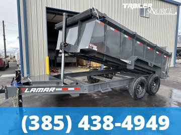 7x14 Lamar DT Telescopic 36" Sides 14K Dump Trailer