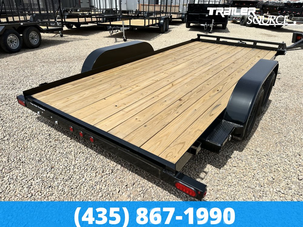 7x16 Top Hat Car Hauler 7K  Flatbed Car Hauler