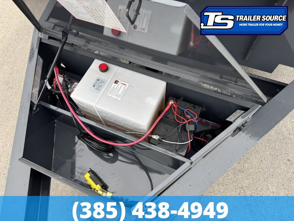 7x14 Lamar DT Dump Trailer - 24" Sides - 14K GVWR - Stabilizer Jacks, Telescopic