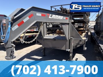 8.5x36 Lamar FD Gooseneck Equipment Trailer - 25K GVWR - Max Ramps