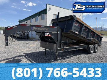 7x16 Diamond C LPT-GN 210 Dump Trailer - 20K GVWR - 7 Gauge Floor and Walls, Solar Panel, Stabilizer Jacks