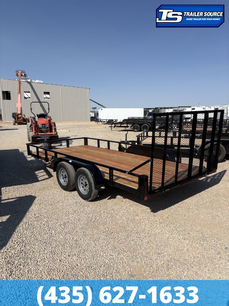7x16 Echo EA-14-15T Utility Trailer - 7K GVWR - Tire Chocks