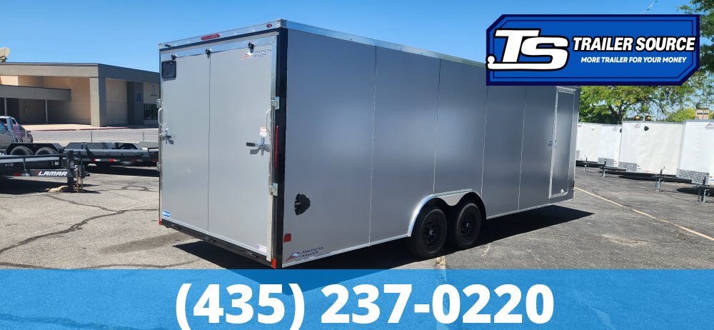 8.5x24 American Hauler Arrow Deluxe Enclosed Cargo Trailer - 7'0" Interior - 10K GVWR - .080 PolyCor, Dovetail, Ramp Door, Ramp Extension