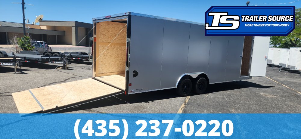 8.5x24 American Hauler Arrow Deluxe Enclosed Cargo Trailer - 7'0" Interior - 10K GVWR - .080 PolyCor, Dovetail, Ramp Door, Ramp Extension