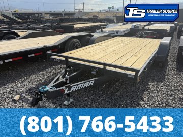 7x16 Lamar CE Flatbed Car Hauler Trailer - 7K GVWR -
