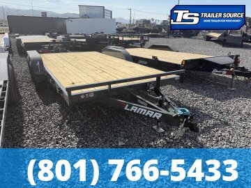7x16 Lamar CE Flatbed Car Hauler Trailer - 7K GVWR -