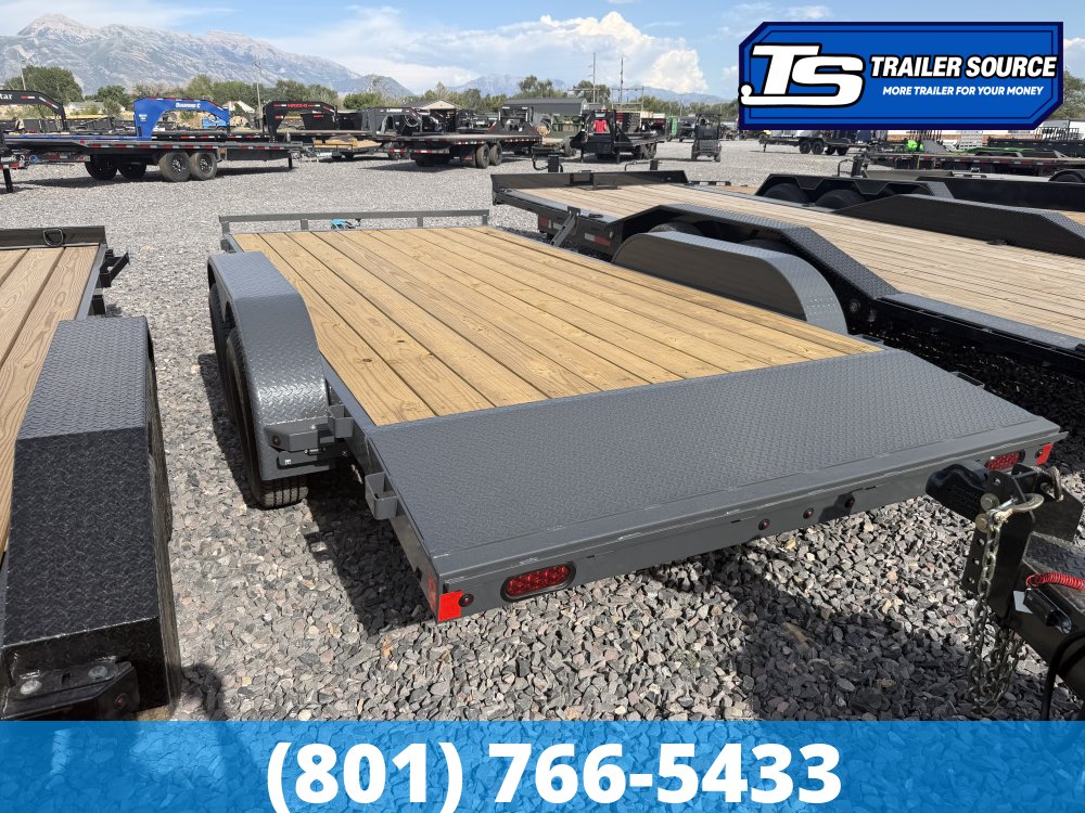 7x16 Lamar CE Flatbed Car Hauler Trailer - 7K GVWR -